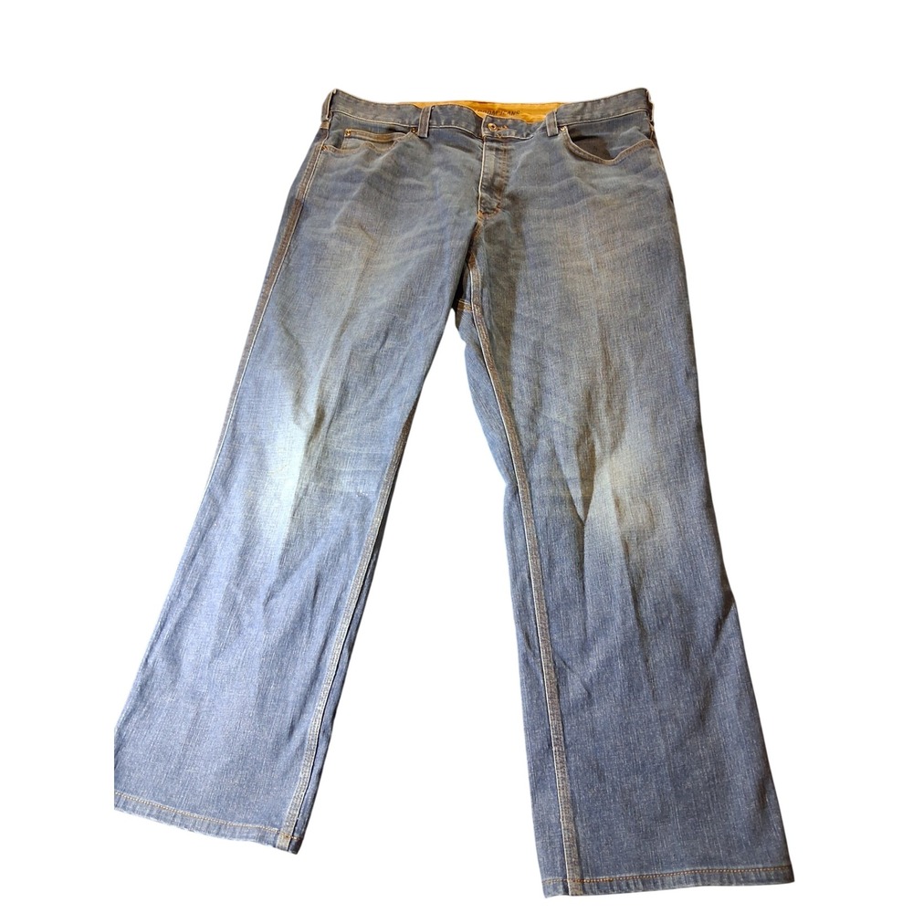 Duluth Trading Co Flex Ballroom Jeans Mens 42x34 Relaxed Fit Blue Stretch Denim